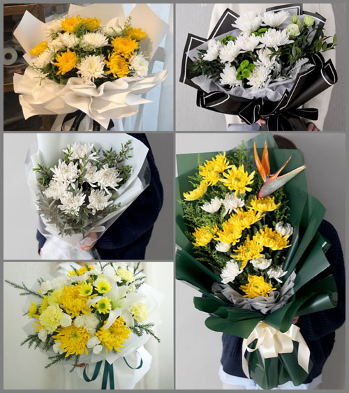 四川成都彭州市红岩镇龙九村白事花束代送